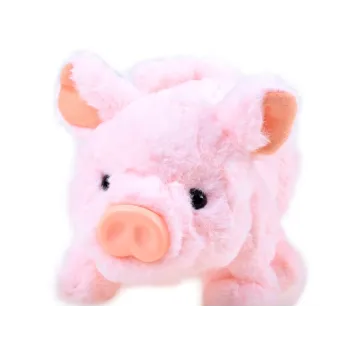 miękka powierzchnia pluszowej świnki w jasnych barwach