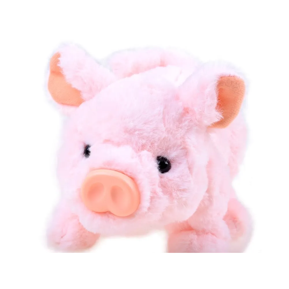 miękka powierzchnia pluszowej świnki w jasnych barwach