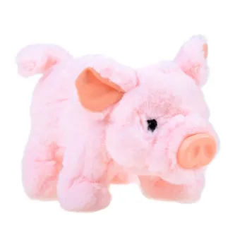 widok świnki w trakcie wydawania dźwięków chrumkania