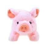 ogonek świnki w ruchu na tle zabawkowej farmy