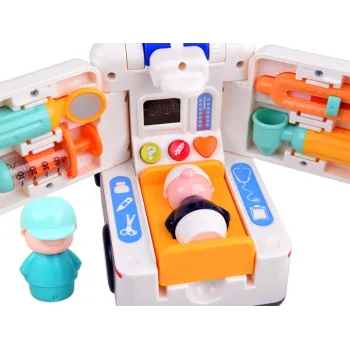 Pokaz przycisków z symbolami medycznymi na dachu pojazdu