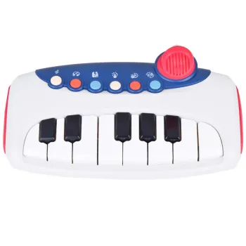 widok pastelowych klawiszy pianinka z detalem