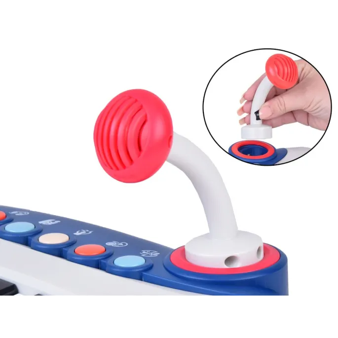 zbliżenie na kolorowe detale klawiatury pianinka