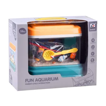 Zestaw do zabawy w łowienie rybek pokazany w dziecięcym pokoju