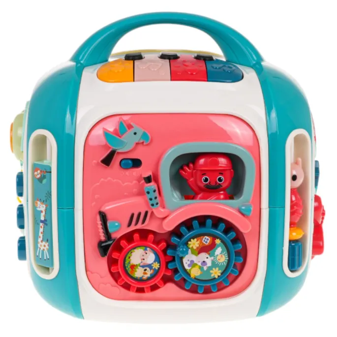 zbliżenie na ściankę z instrumentami muzycznymi na zabawce