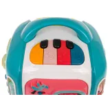 ścianka z telefonikiem i klawiszami z rysunkami zwierząt oraz pojazdów