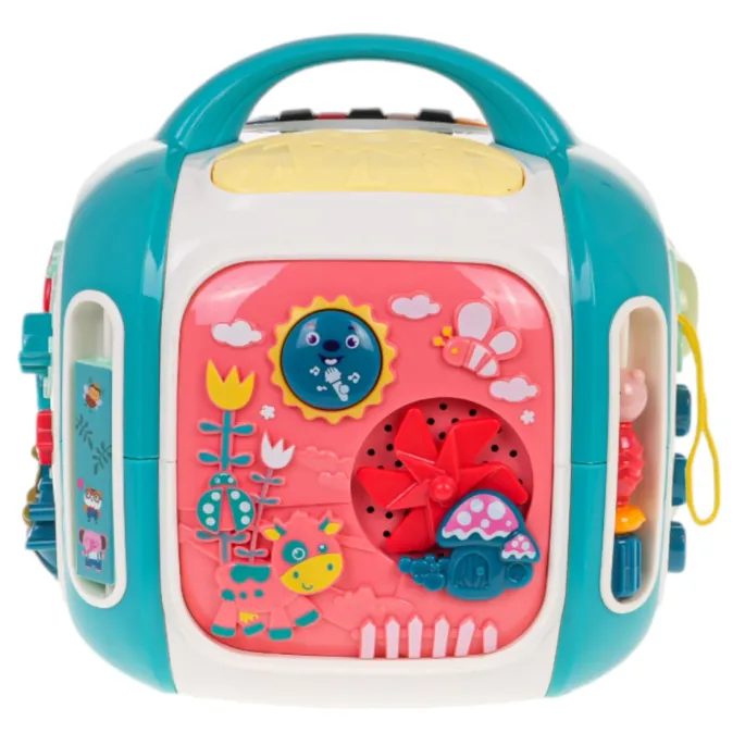 widok na górną ściankę z fortepianem i uchwytem do przenoszenia