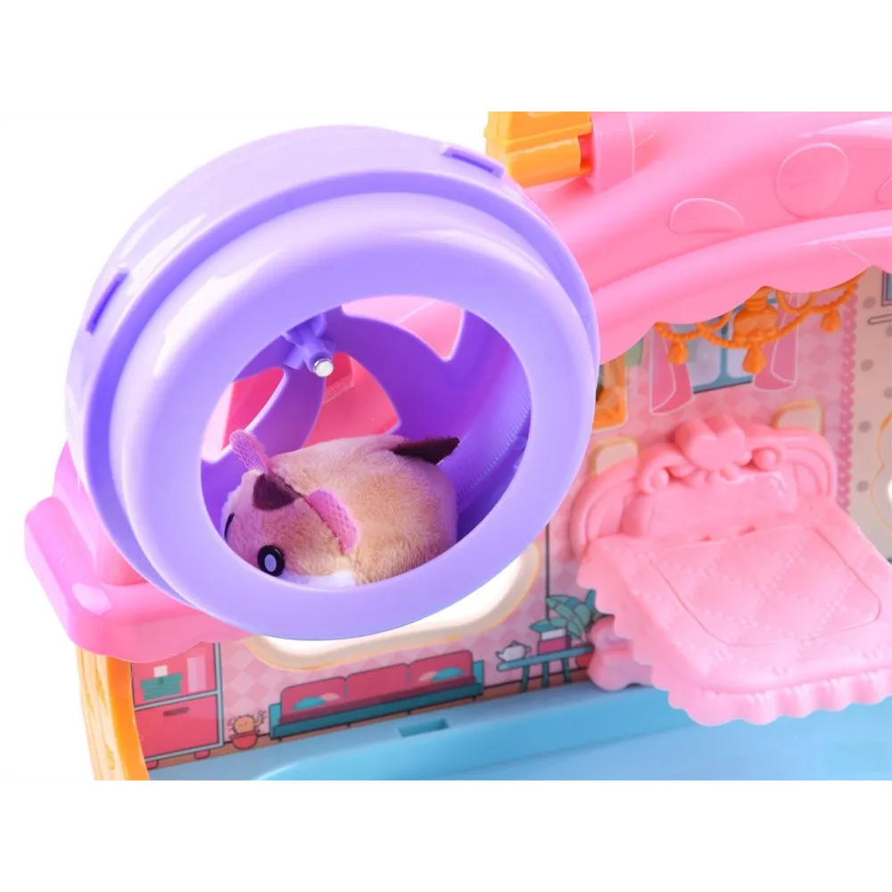 Miękki interaktywny chomik w zestawie domku