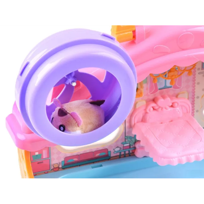 Miękki interaktywny chomik w zestawie domku