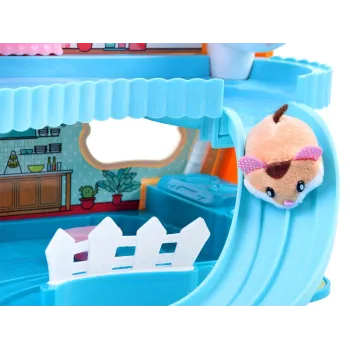 Realistyczne łóżko i elementy wnętrza domku