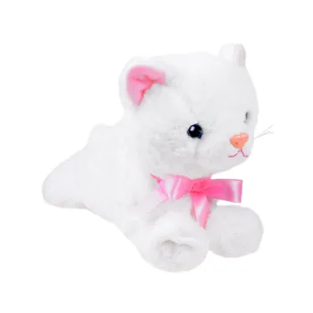 pluszowy kotek akrobata w pozycji do zabawy