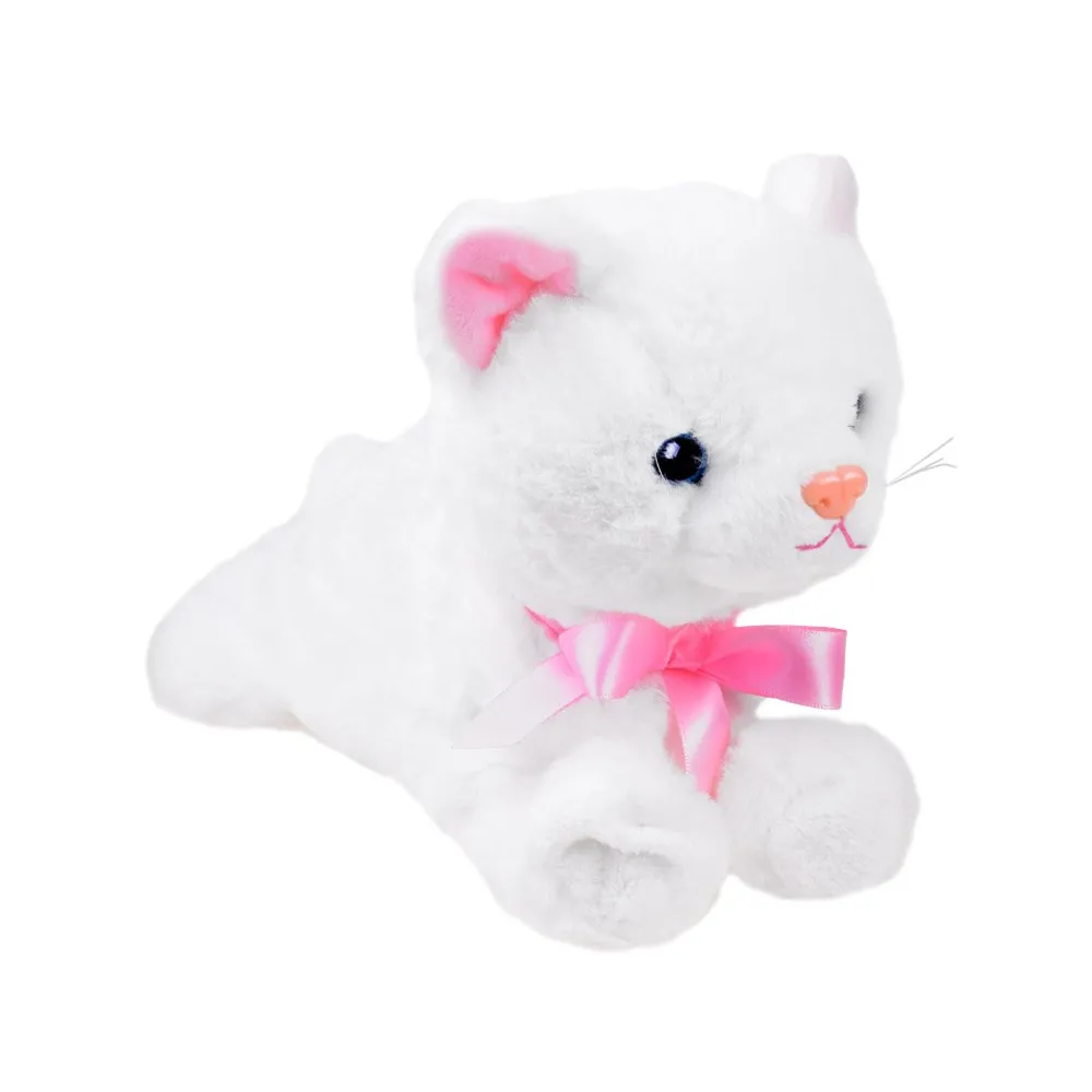 pluszowy kotek akrobata w pozycji do zabawy