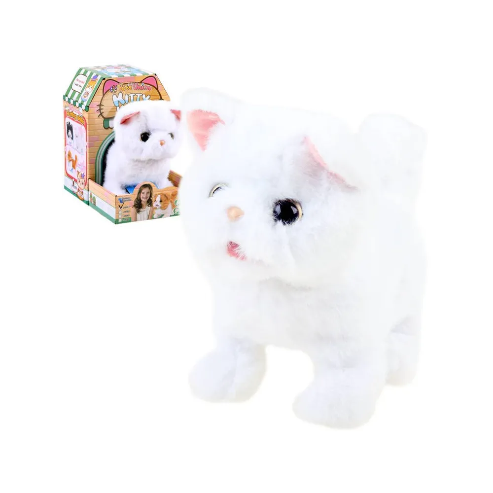 interaktywny kotek psotek w pełnej odsłonie na białym tle