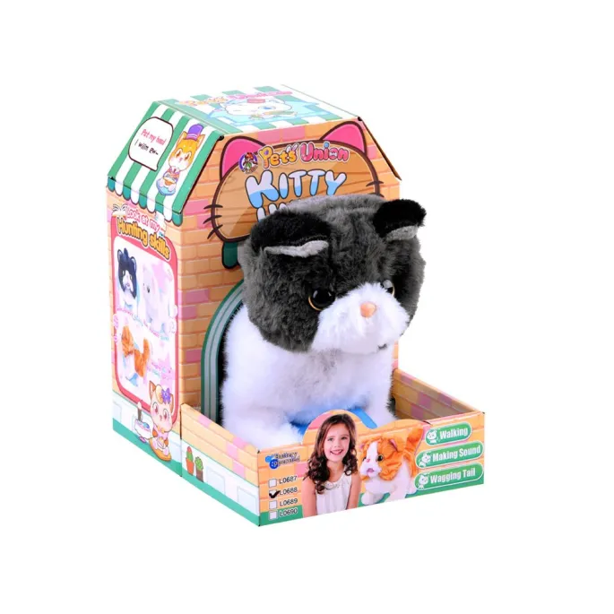 widok maskotki kotka psotka z profilu