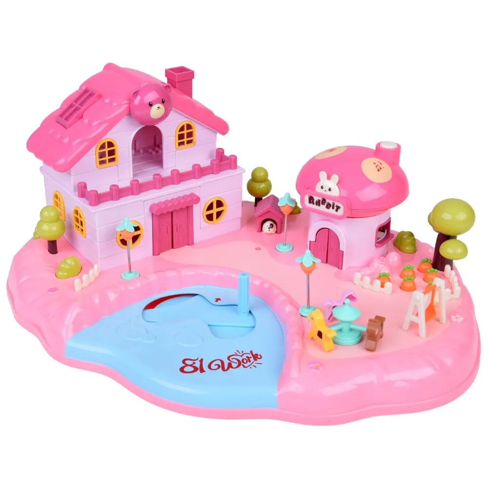 zbliżenie na sklepik grzybek jako część magnetycznego domku