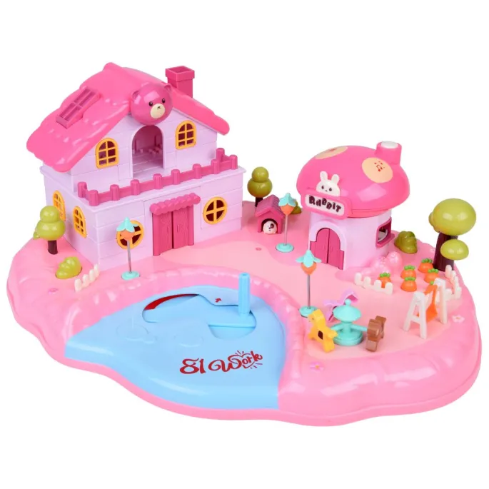 zbliżenie na sklepik grzybek jako część magnetycznego domku