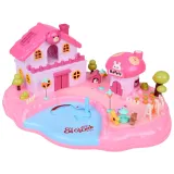 zbliżenie na sklepik grzybek jako część magnetycznego domku