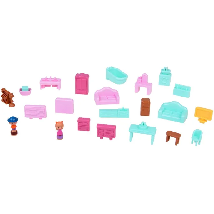 interaktywny domek z podświetlanym napisem rabbit na dachu