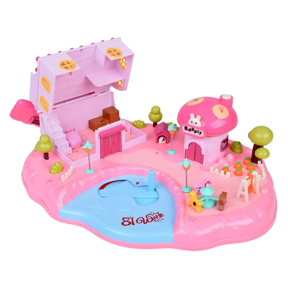 detal parteru domku z sypialnią i salonem