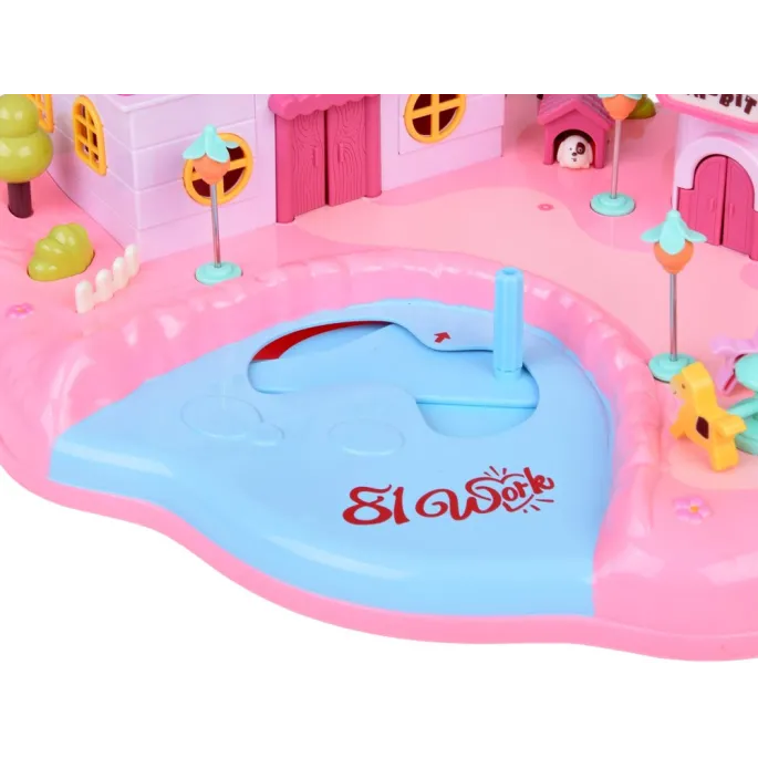 pełne wyposażenie wnętrza domku z realistycznymi meblami