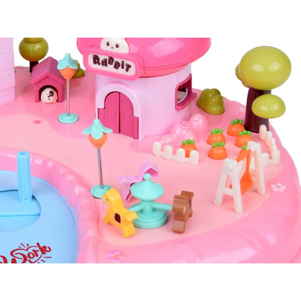 dziecko przesuwa postaci po scenerii magnetycznej