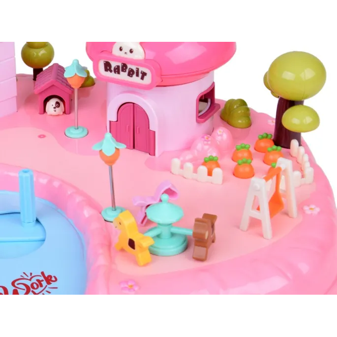 dziecko przesuwa postaci po scenerii magnetycznej