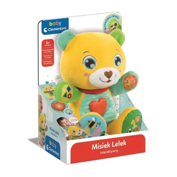 pluszowy interaktywny miś lelek 2.0 z dużym świecącym sercem na klatce piersiowej