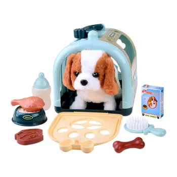 przenośny transporter do pieska beagle z motywami łapek