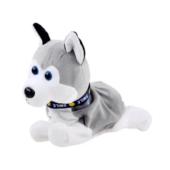 Detail łapek pluszowego pieska Husky