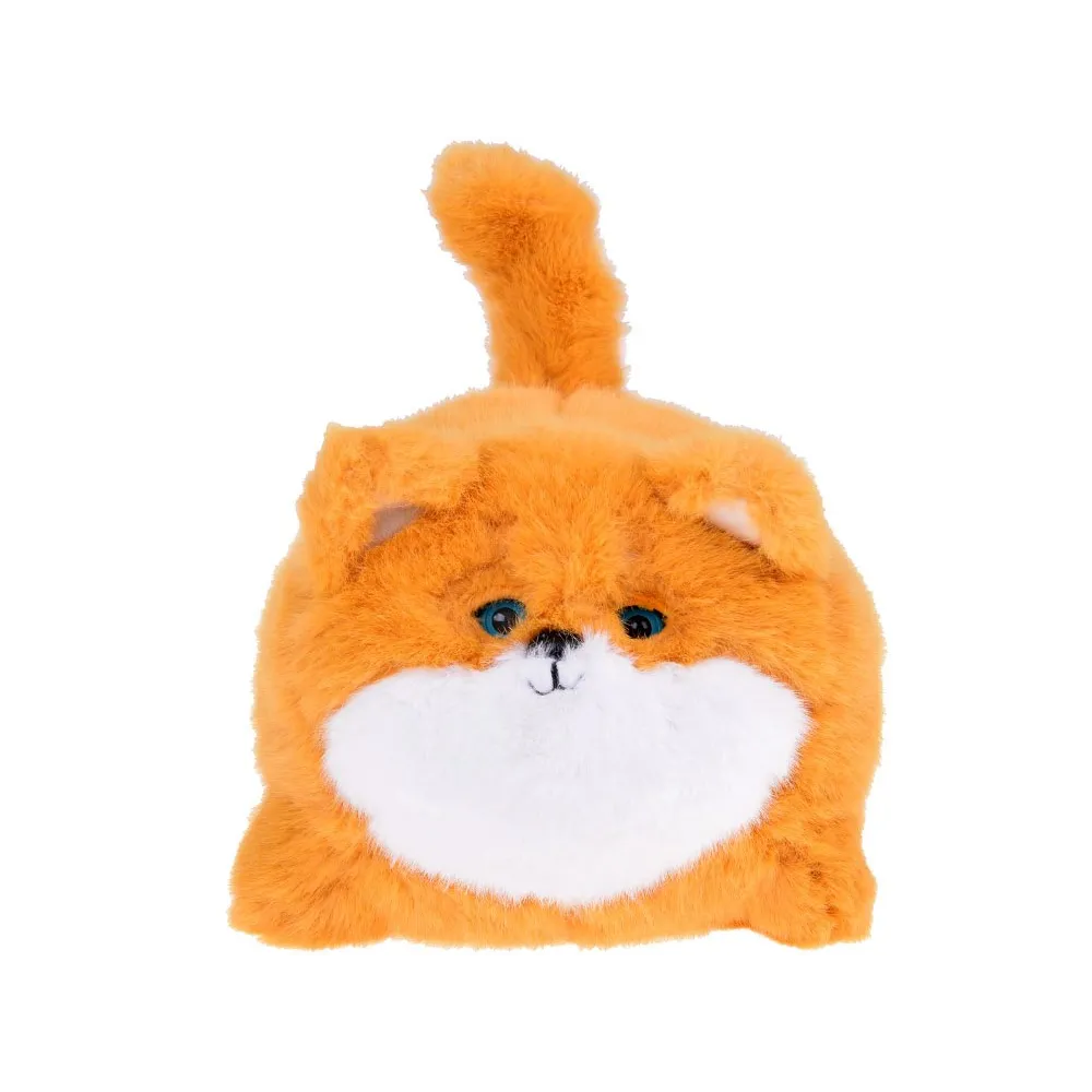 widok maskotki Pulpet w pełnej długości z merdającym ogonem