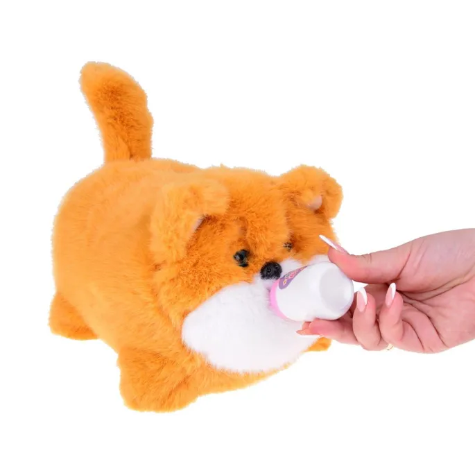 piesek interaktywny Pulpet podczas symulowanego karmienia