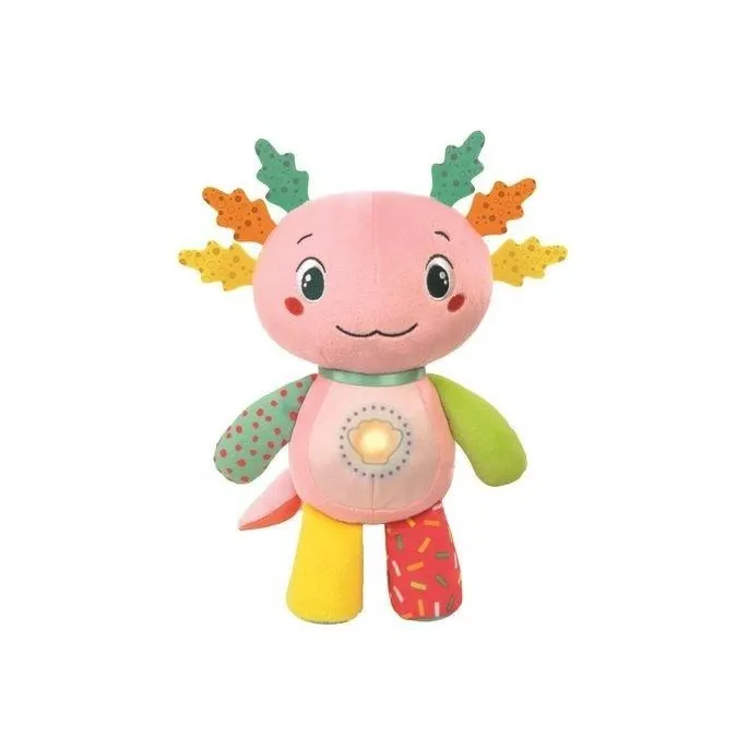 interaktywny pluszak aksolotl z kolorowym podświetlonym brzuszkiem