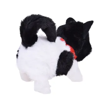 wyraźne ujęcie ogonka interaktywnego kota łatka