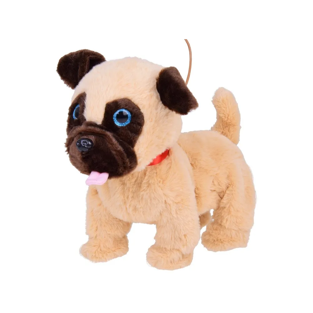 dziecko prowadzące pieska benio na smyczy