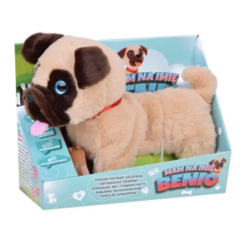 widok całościowy interaktywnego pieska benio podczas zabawy