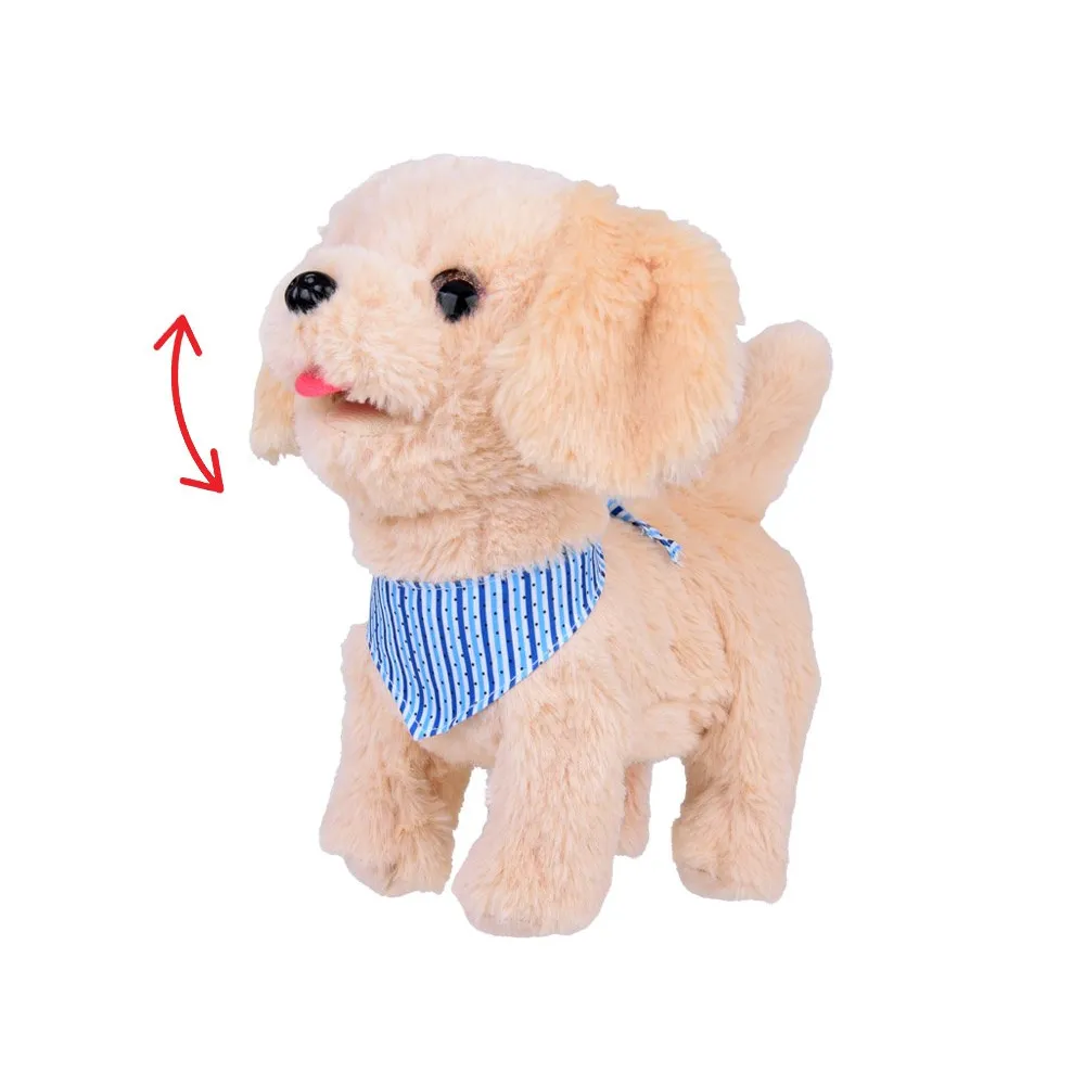 zbliżenie na przycisk aktywujący zabawę na głowie pieska tinka