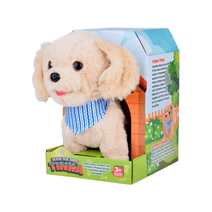 miękki plusz tinki w łagodnym biszkoptowym kolorze