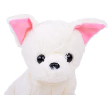 kremowy plusz pieska SISI z detalami