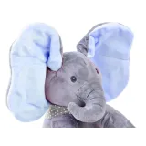 Pluszowy słonik z widocznymi stopkami do uruchamiania piosenek