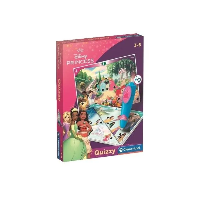 Interaktywny Quiz Księżniczki z elektronicznym piórem i kolorowymi planszami