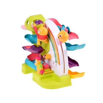 cztery poziomy zabawki z widoczną trasą dla autka