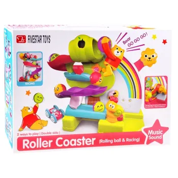 kompaktowa zabawka 2w1 w przyjaznej dzieciom kolorystyce