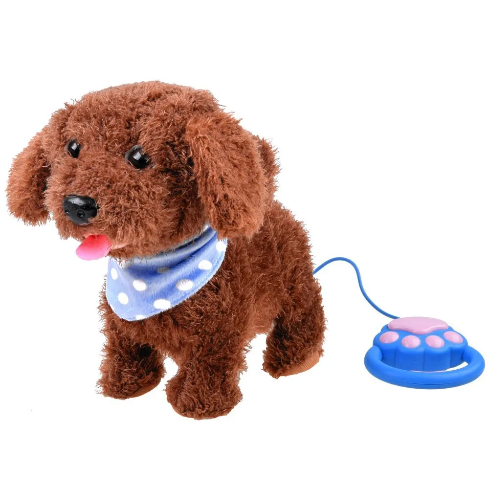 Zbliżenie na miękką, futrzaną powierzchnię zabawki pieska