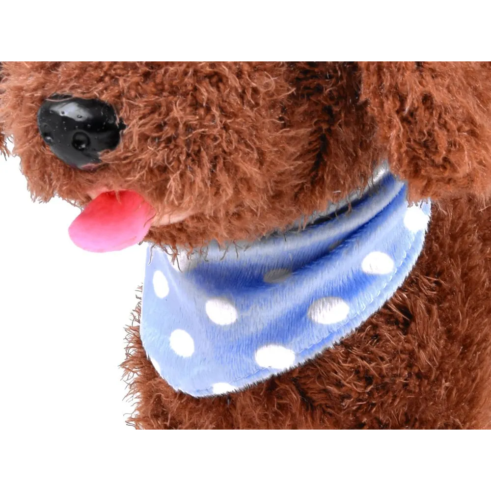 Piesek w czasie chodzenia po płaskiej podłodze