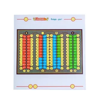 Liczmany z cyframi i znakami z zestawu gry LICZMANIA
