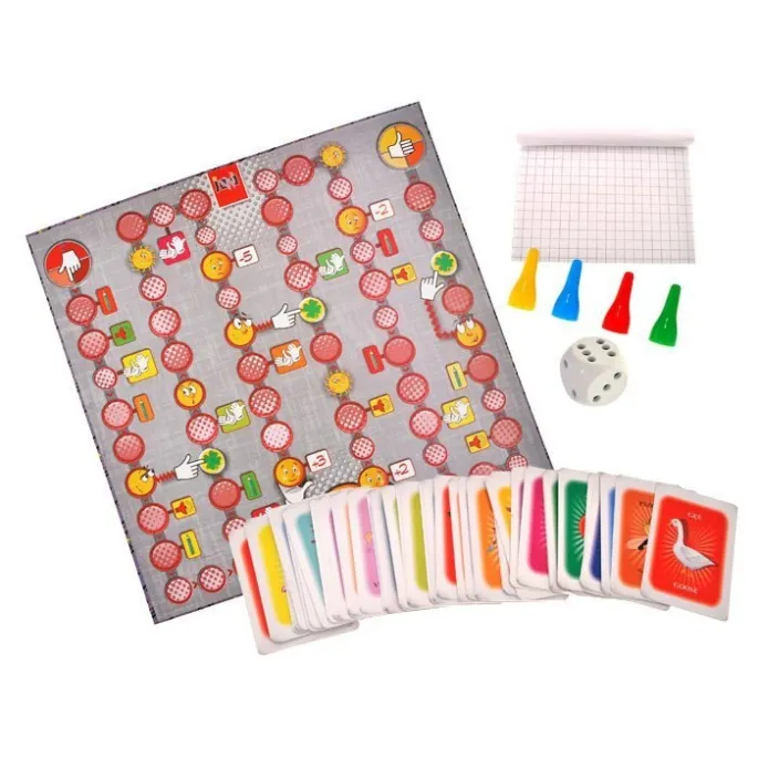 zestaw kart z polskimi i angielskimi hasłami gry Małe Kalambury