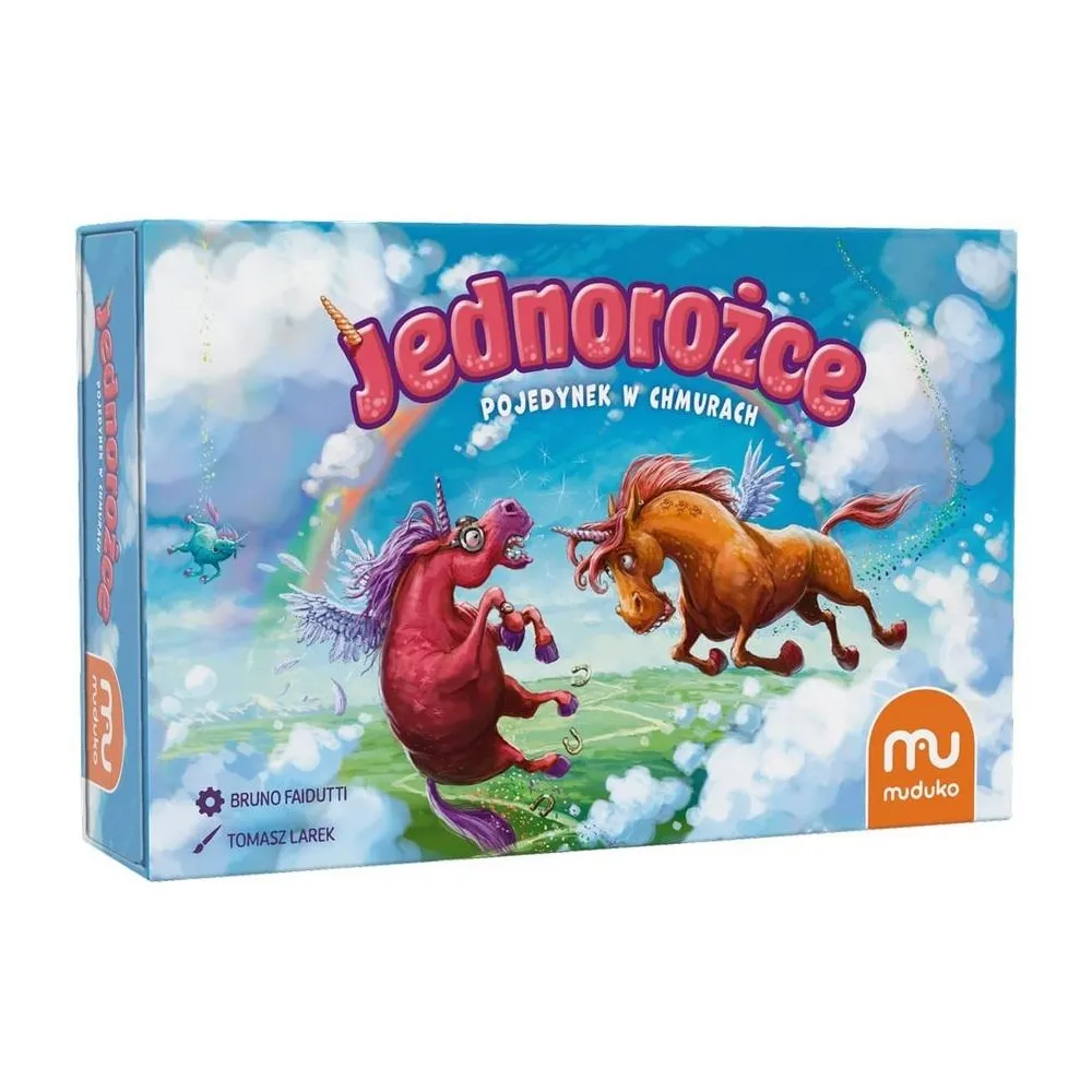 Zbliżenie na kolorowe pionki jednorożców i planszę z żetonami tęczy