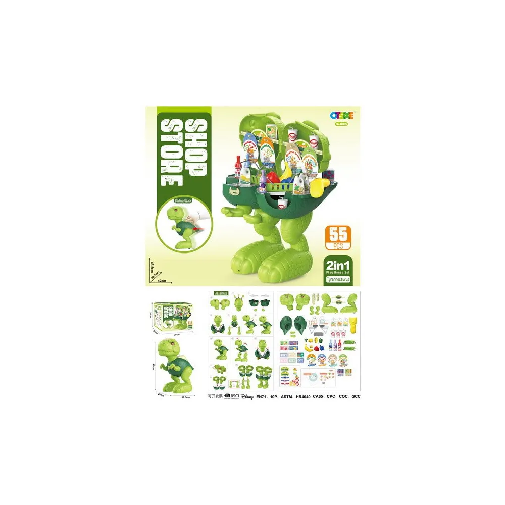 jeżdżący dinozaur z akcesoriami do zabawy dla dzieci