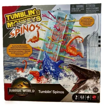 Figurka Spinosaurusa Jurassic World Tumblin' Spinos z widocznymi detalami dinozaura