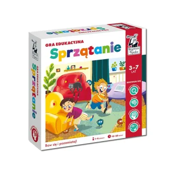 Gra edukacyjna Sprzątanie GR0518 z widocznymi planszami i żetonami